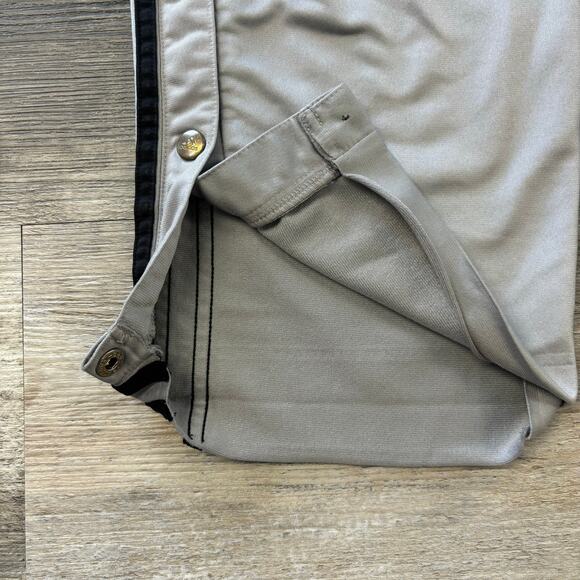 Vintage Y2K Adidas Gray Black 3 Striped Mens L‎ Break Away Track Pants Tear Away - Picture 4 of 13